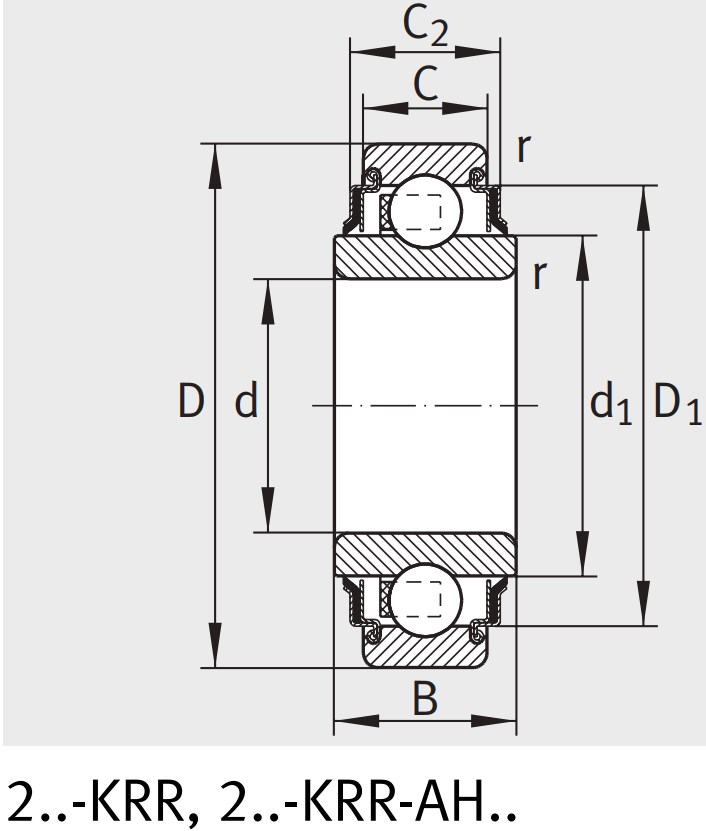 Закрепляемый подшипник 205 XL KRR
