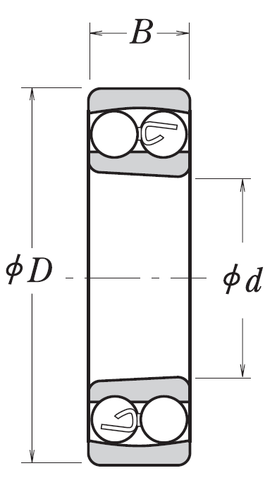 Двухрядный шариковый подшипник 1212 K