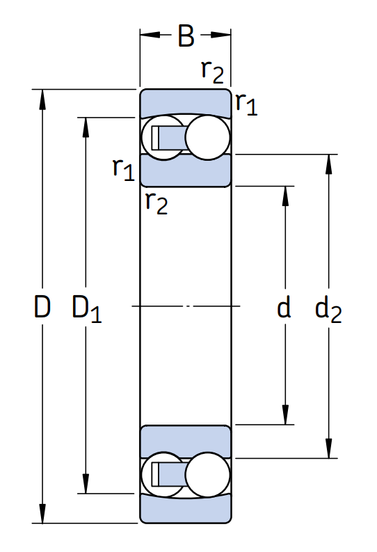 Самоустанавливающийся шариковый подшипник 1202 ETN9