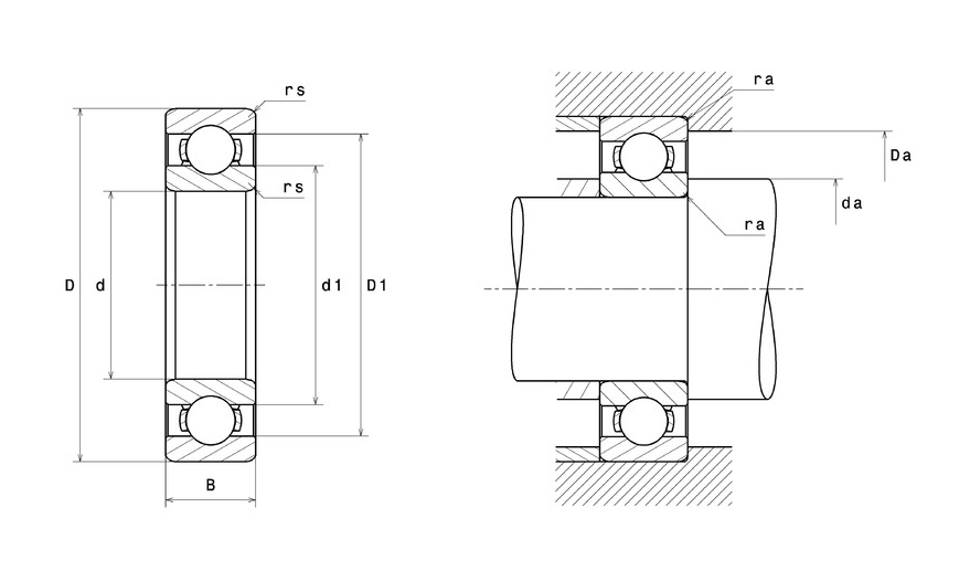 Высокотемпературный подшипник 6004 F604