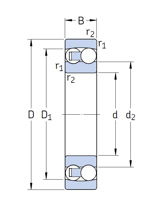 Самоустанавливающийся шариковый подшипник 1216