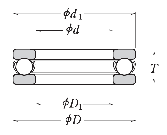 Упорный шариковый подшипник 51204 (8204)
