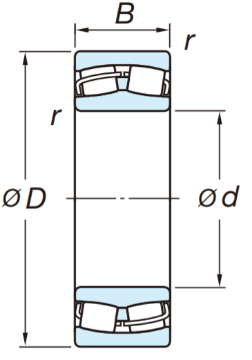 Сферический роликовый подшипник 21308 RZW33