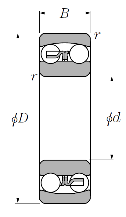 Двухрядный шариковый подшипник 1220 S