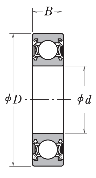 Однорядный шариковый подшипник 6002 ZZ CM