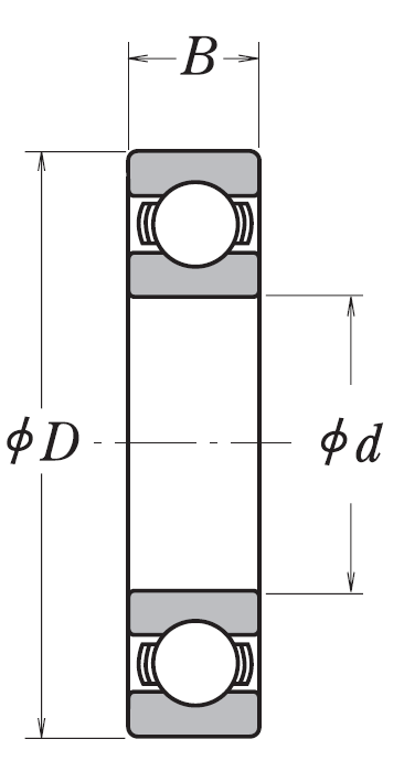 Однорядный шариковый подшипник 6012 CM