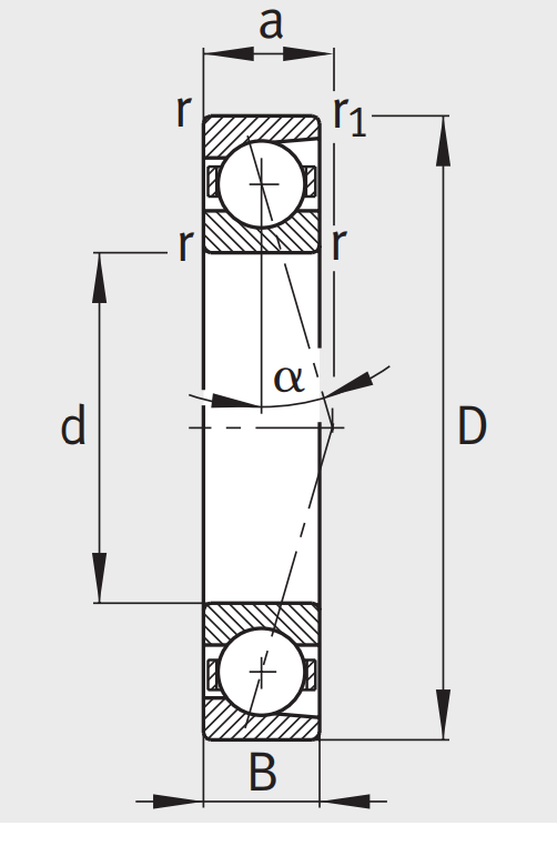 Сверхточный подшипник B 7008 CTP4SUL