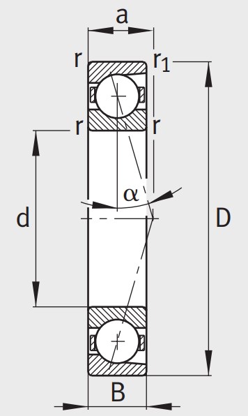 Сверхточный подшипник B 7009 CTP4SUL