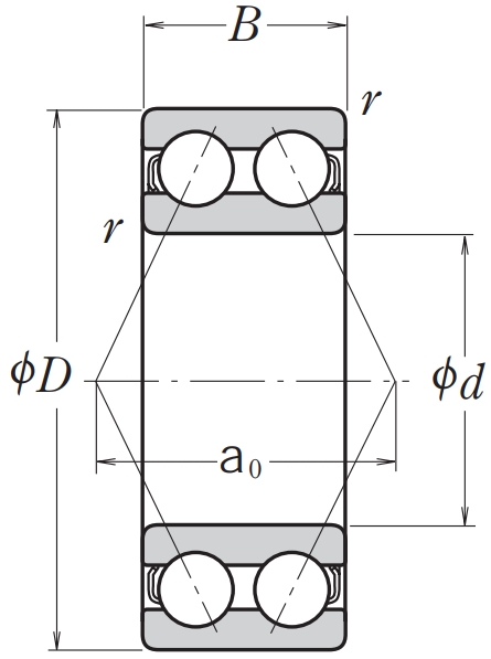 Двухрядный шариковый подшипник 5201 2RSTNG C3