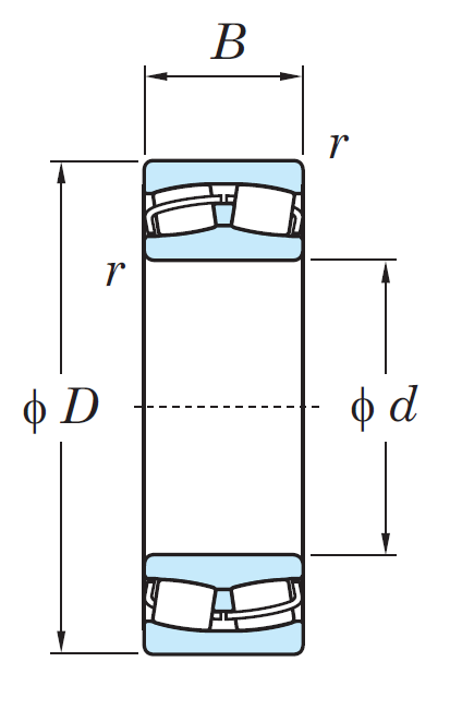 Сферический роликовый подшипник 21308 RZW33 C3