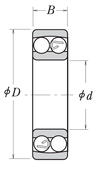 Двухрядный шариковые подшипник 1204