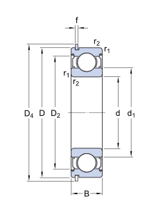 Генераторный подшипник B30-126 NRC3
