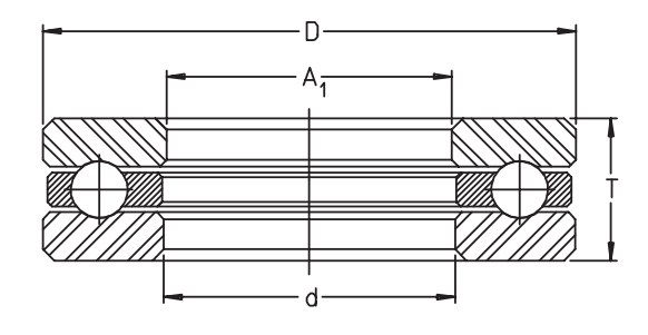 Упорный шариковый подшипник 51203