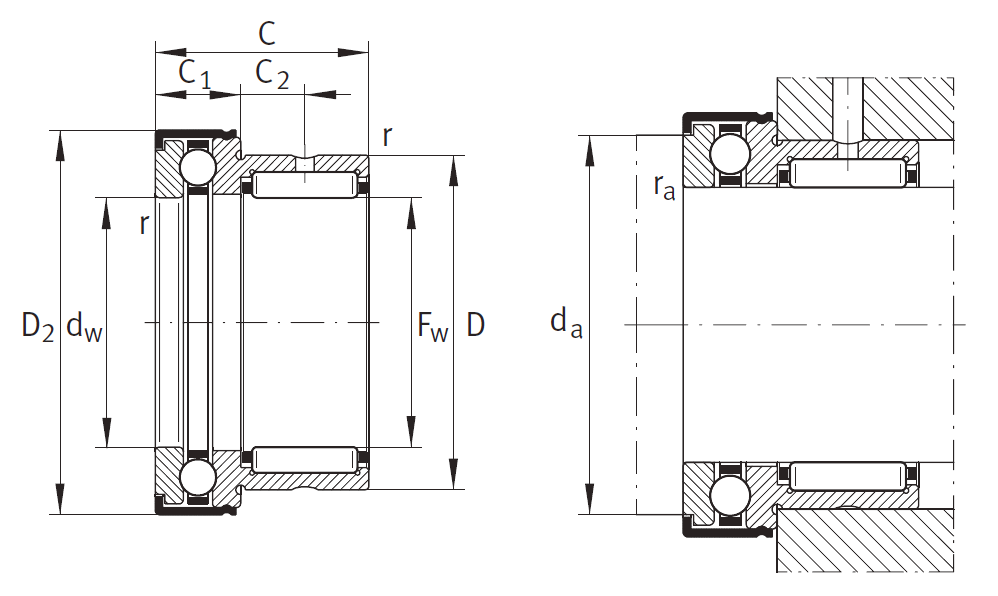 Комбинированный подшипник NKX 25 Z XL