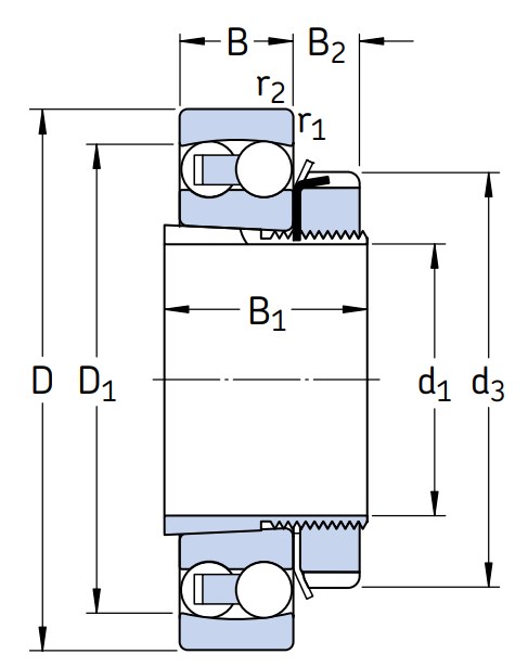Самоустанавливающийся шариковый подшипник 1211 EKTN9