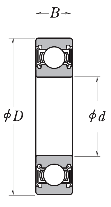 Однорядный шариковый подшипник 6313 DDU C3 E