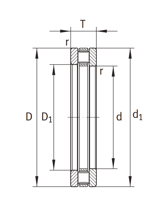 Упорный роликовый подшипник 81112 TV