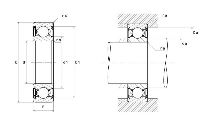 Высокотемпературный подшипник 6205 HT200ZZ