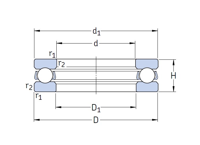 Упорный шариковый подшипник 51205