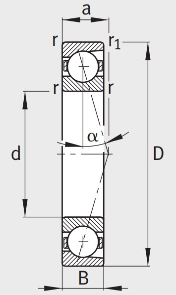 Сверхточный подшипник B 7011 CTP4SUL