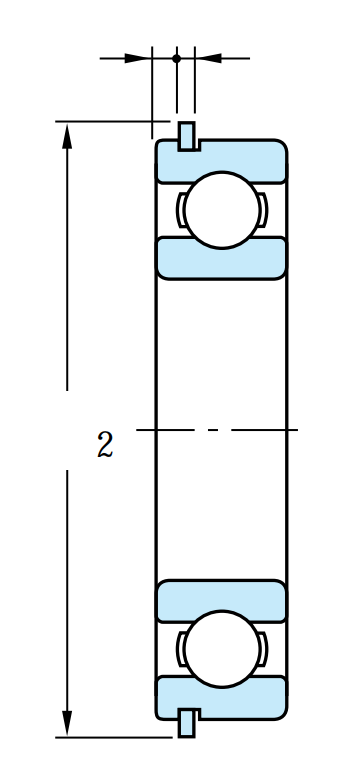 Однорядный шариковый подшипник 60/28 NR
