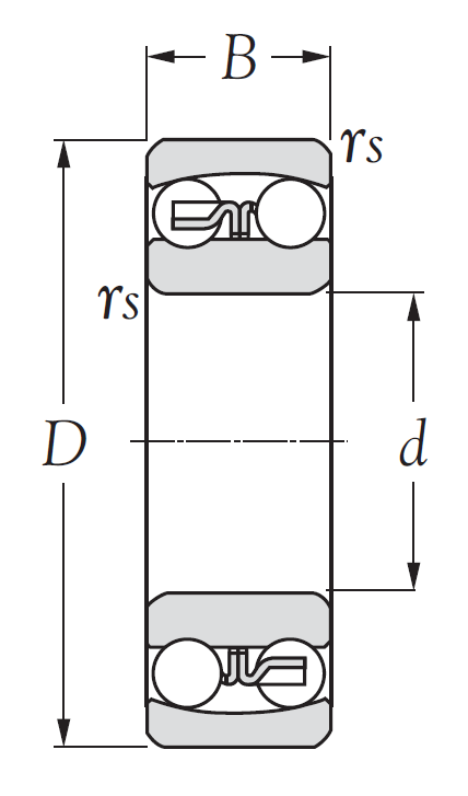 Двухрядный шариковые подшипник 1211