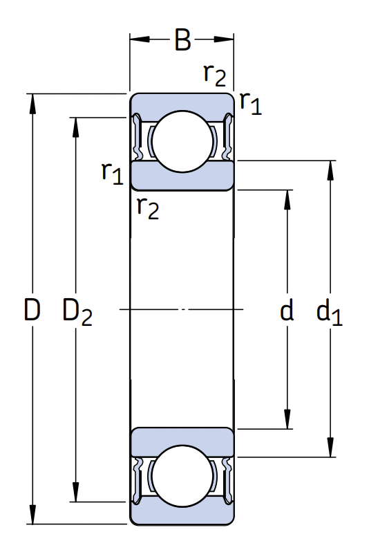 Высокотемпературный подшипник 6209 2RS1/C3 GJN