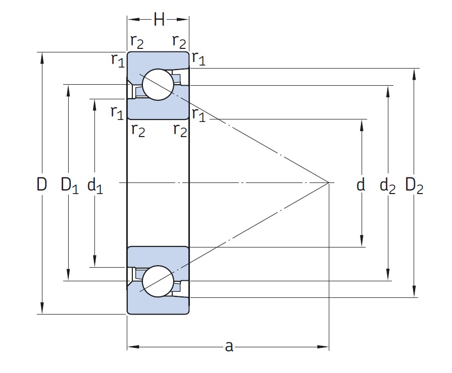 Сверхточный подшипник BSA 205 CGA (BS225 7P62 UM)