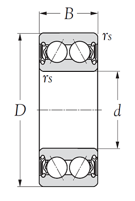 Двухрядный шариковый подшипник 5201 2RS