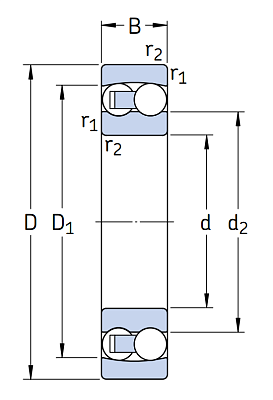 Самоустанавливающийся шариковый подшипник 1202 ETN9