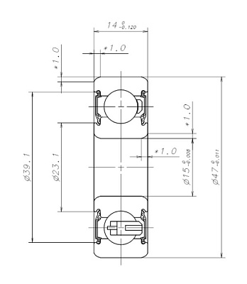 Генераторный подшипник B15-86AT1XDDG3 W-G01