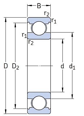 Высокотемпературный подшипник 6202/VA201