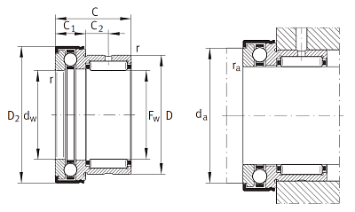 Комбинированный подшипник NKX 60 Z XL