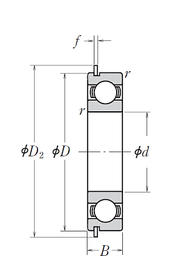 Однорядный шариковый подшипник 60/28 DNR
