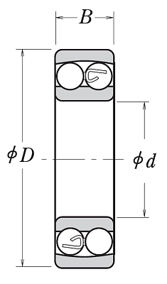 Двухрядный шариковый подшипник 1206 TNG C3 (NSK)