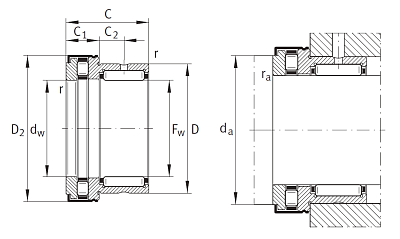 Комбинированный подшипник NKXR 50 Z XL