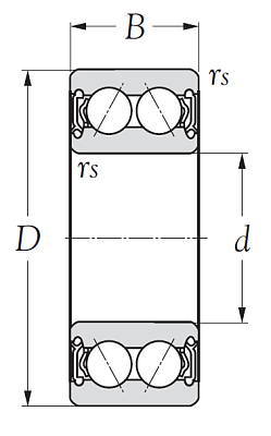 Двухрядный шариковый подшипник 5201 ZZ