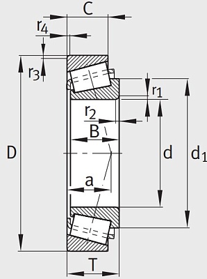 Ступичный подшипник KLM 11949/LM11910