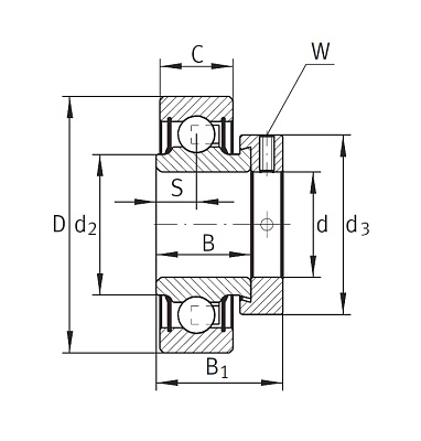 Закрепляемый подшипник RAE 30-XL-NPP-FA106