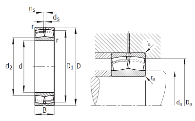 Сферический роликовый подшипник 21316 E1 XL