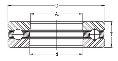 Упорный шариковый подшипник 51203