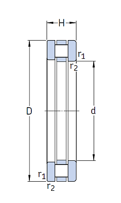 Упорный роликовый подшипник 81106 TN