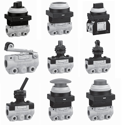 3/2, 5/2 Пневмораспределители с механическим управлением