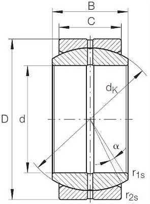 Сферический радиальный подшипник скольжения GE 25 DO