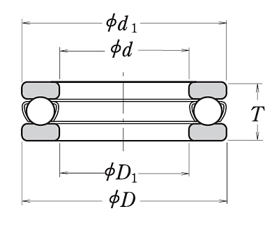Упорный шариковый подшипник 51216 (8216)