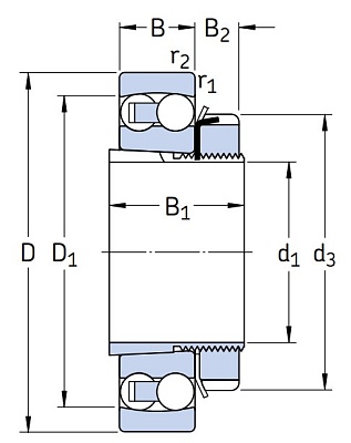 Самоустанавливающийся шариковый подшипник 1211 EKTN9