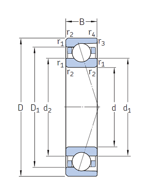 Сверхточный подшипник 7008 CDGA/P4A