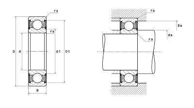 Высокотемпературный подшипник 6202 FT150