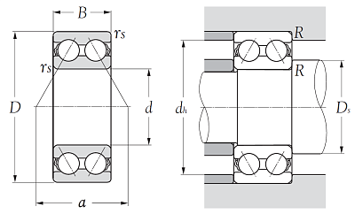 Двухрядный шариковый подшипник 5205 S