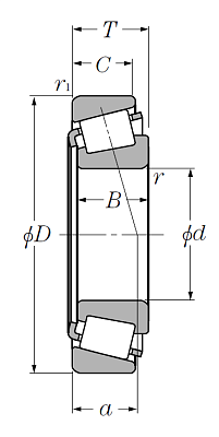Конический роликовый подшипник 4T-30206